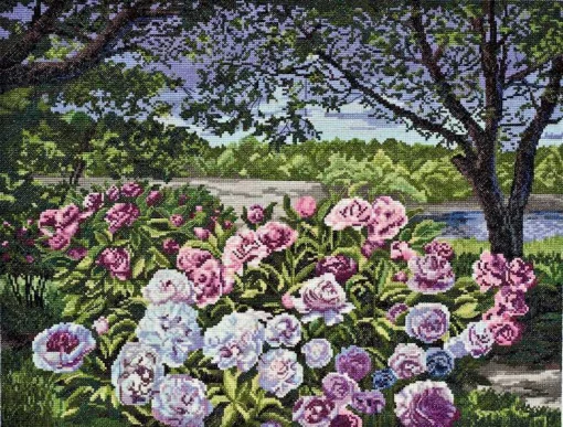 Набір для вишивки хрестиком &quot;Садові півонії&quot; 