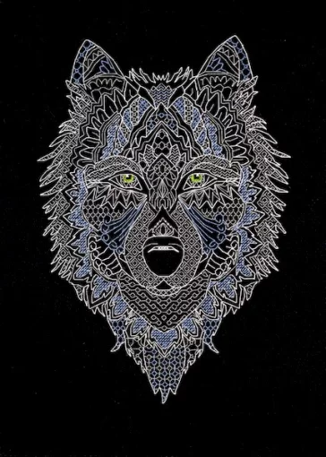Набір для вишивки хрестиком &quot;Сріблястий вовк&quot; 