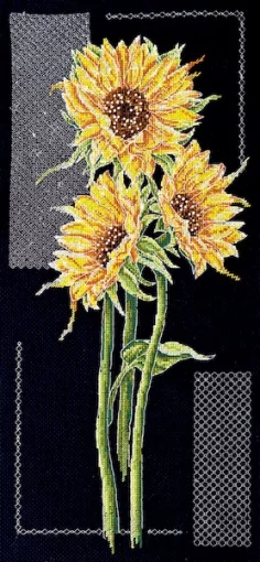 Набір для вишивки хрестиком &quot;Яскраві соняшники&quot; 