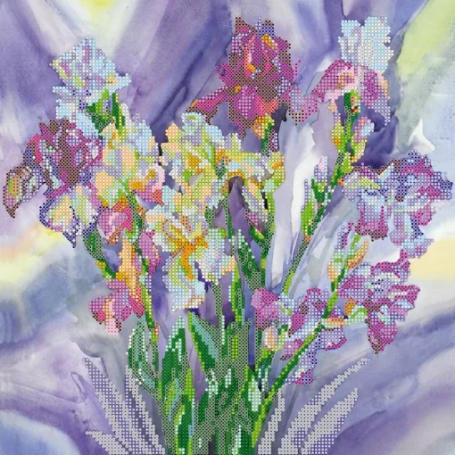 Схема під вишивку бісером " Акварельні іриси" 