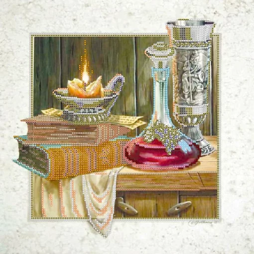 Схема під вишивку бісером "Натюрморт зі свічкою" 