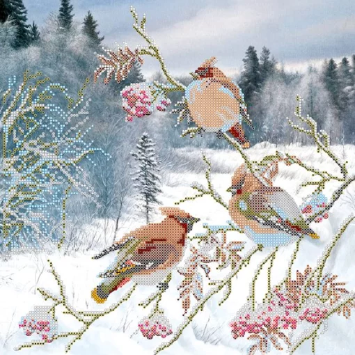 Схема під вишивку бісером "Омелюхи прилетіли" 