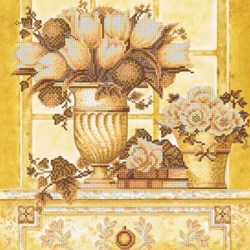 Схема під вишивку бісером "Пелеві квіти"