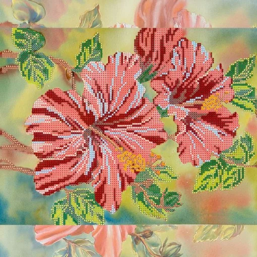 Схема під вишивку бісером "Пурпуровий гібіскус" 