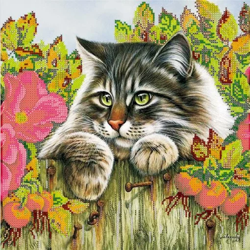 Схема під вишивку бісером "Пухнастий розбійник" 