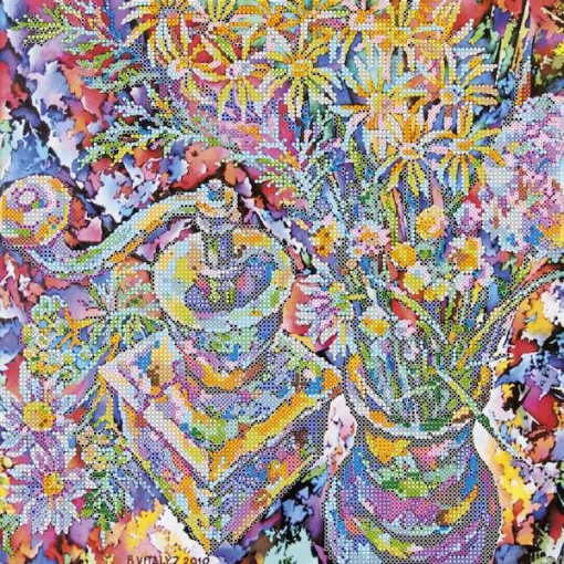 Схема під вишивку бісером "Ромашки до кави" 