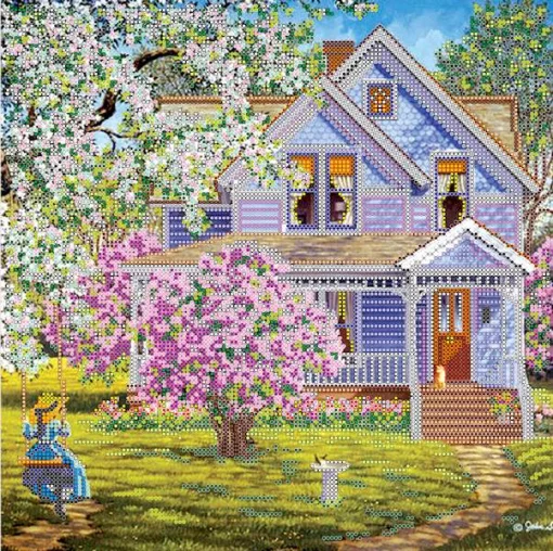 Схема під вишивку бісером "Садова гойдалка" 