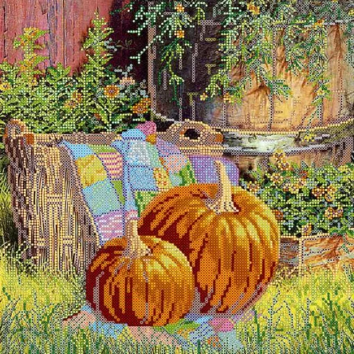 Схема під вишивку бісером "Соковиті гарбузи" 