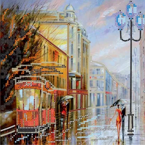 Схема під вишивку бісером "Дощовий вечір" 