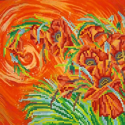 Схема під вишивку бісером &quot;Маковий шлейф&quot; 