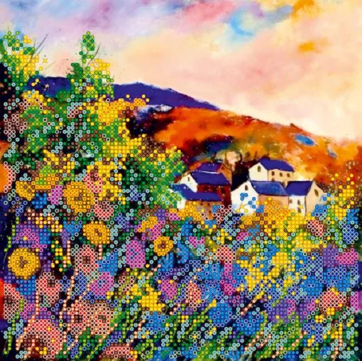 Схема під вишивку бісером "На заході" 