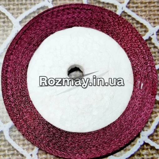 Стрічка атласна бордова