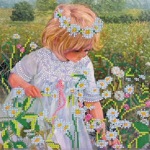 Схема під вишивку бісером "Ромашковий настрій" 