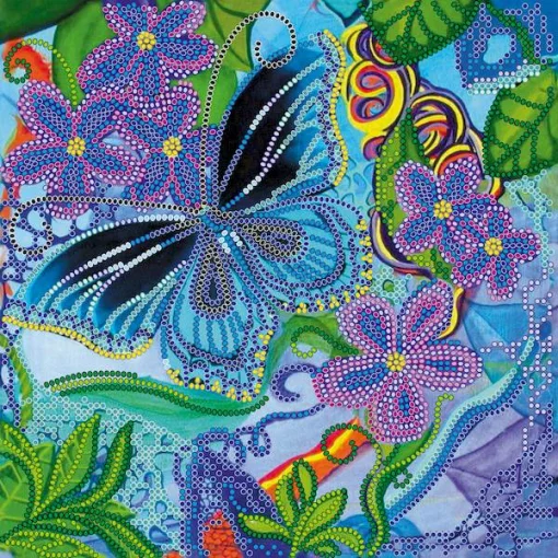 Схема під вишивку бісером "Синій метелик" 