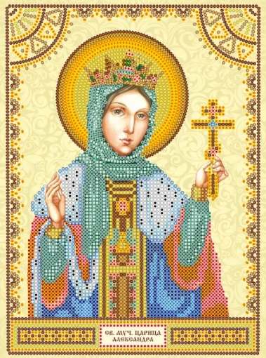 Схема під вишивку бісером "Св. Олександра" 