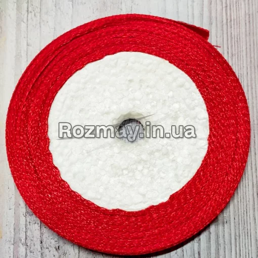 Стрічка атласна червона