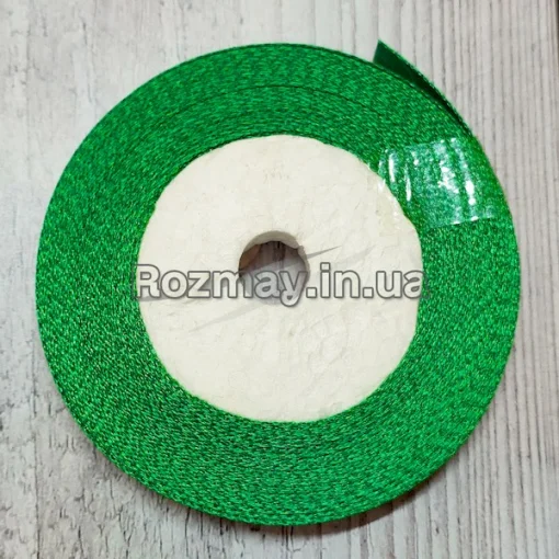 Стрічка атласна зелена