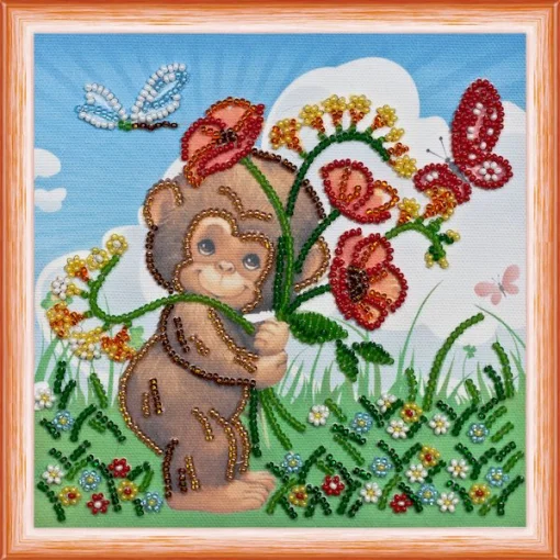 Набір для вишивки бісером "Букет маків" 