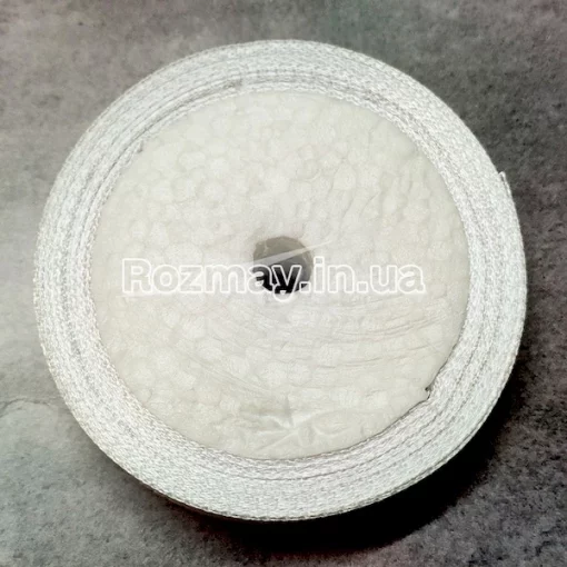 Стрічка атласна біла