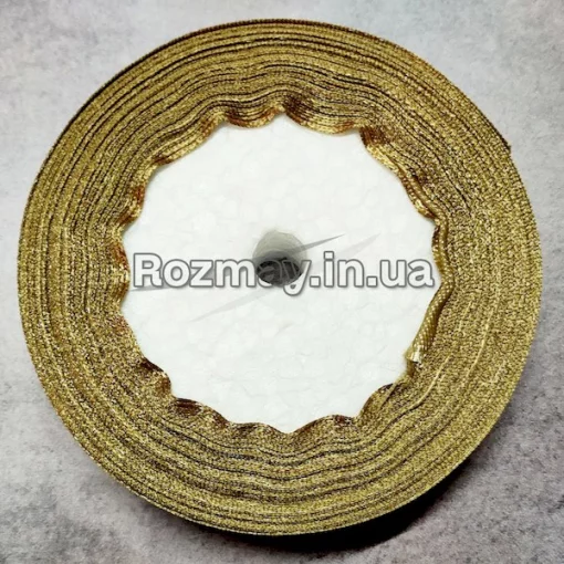 Стрічка атласна бежева