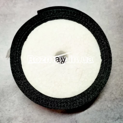 Стрічка атласна чорна