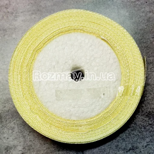 Стрічка атласна світло-бежева