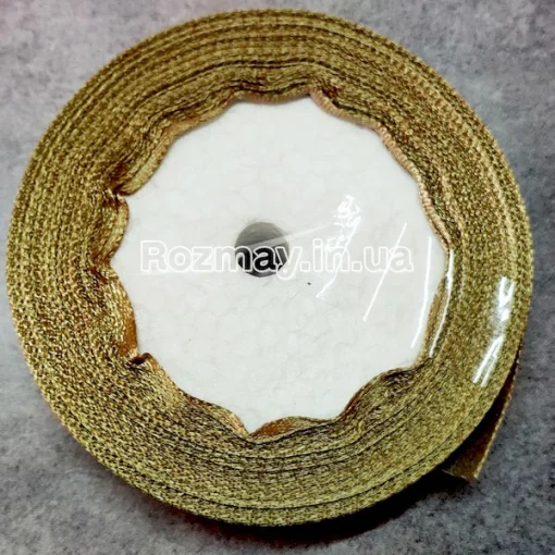 Стрічка атласна бежева