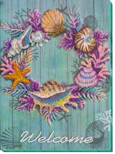 Набір для вишивки бісером "Вінок з мушель" 