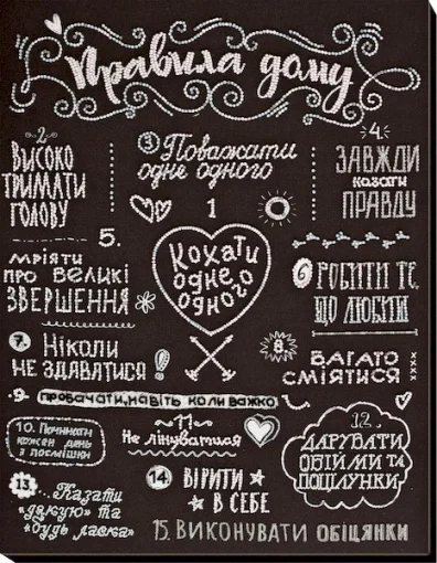 Набір для вишивки бісером "Правила дому"