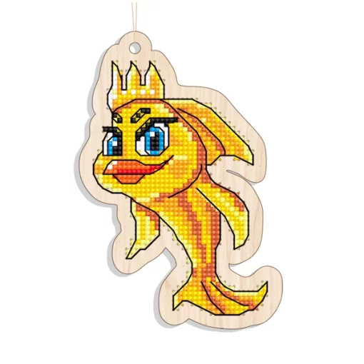 Новорічна іграшка підвіс на ялинку – Золота рибка (2) FNGi-039