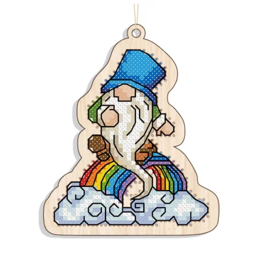 Новорічна іграшка підвіс на ялинку &ndash; Райдужний гномик FNGi-056