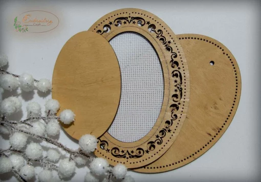 Рамка овальна з натягнутою канвою 12*16/8*12 ТМ Embroidery Craft ROd-009