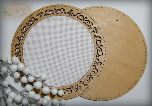 Рамка кругла з натягнутою канвою 23*23/17*17 ТМ Embroidery Craft RKd-004