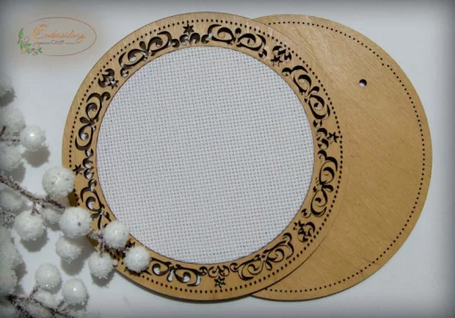 Рамка кругла з натягнутою канвою 16*16/12*12 ТМ Embroidery Craft RKd-007