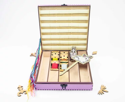 Органайзер для ниток ТМ Embroidery Craft Органайзер під процес 23х23 лаванда 210 отворів OG-052