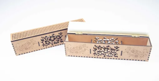 Органайзер для ниток ТМ Embroidery Craft Органайзер-шкатулка під процес 28х6х5 волоський горіх 200 отворів OG-057