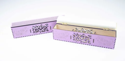 Органайзер для ниток ТМ Embroidery Craft Органайзер-шкатулка під процес 28х6х5 лаванда 200 отворів OG-060