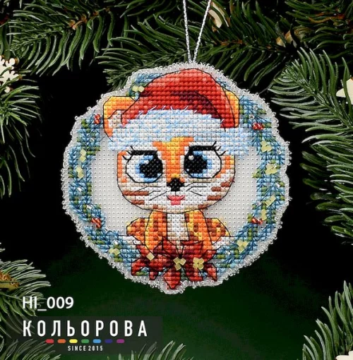 Новорічна іграшка на пластиковій основі НІ_009 &quot;Символ благополуччя&quot;