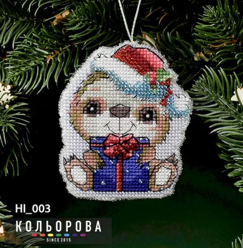 Новорічна іграшка на пластиковій основі НІ_003 &quot;Різдвяний ранок&quot;