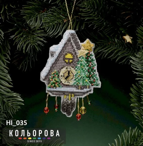 Новорічна іграшка на пластиковій основі НІ_035 &quot;Святковий час&quot;