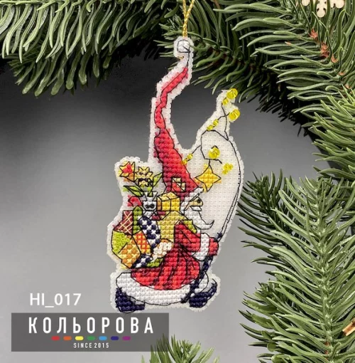 Новорічна іграшка на пластиковій основі НІ_017 "Дух Різдва"