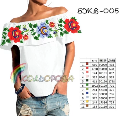 Блузка жіноча з воланом БЖВ-005