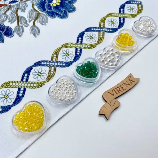 Великодній рушничок РКВ-076 (з намистинами) 